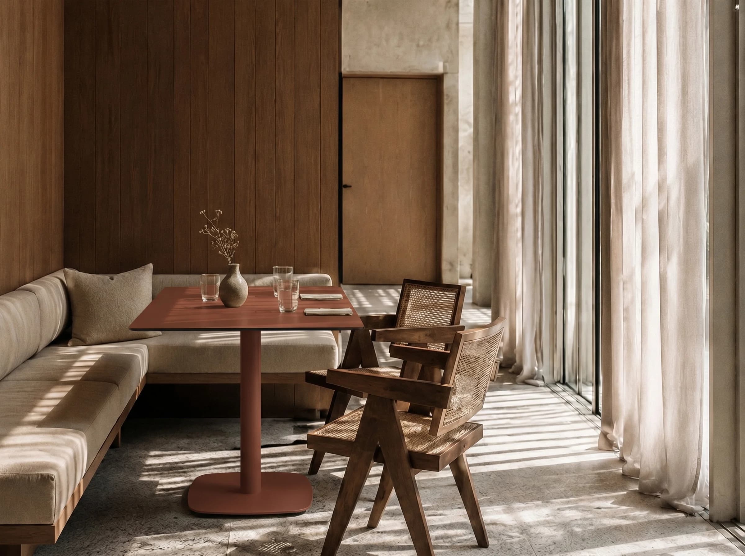 Compact esTABLEes table for cafe and bar use